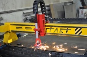 Plasma cutting of metal